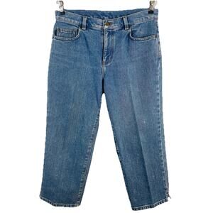 VTG Lauren Jeans Co Size 6 High Rise‎ Waist Capris Crop Denim Mom Y2K Women’s
